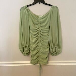 NWT hello molly green body con long sleeve mini dress. XS